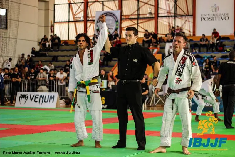 Marcelo Bonança after winning a Jiu-Jitsu competition at Arena Jiu-Jitsu in Brazil